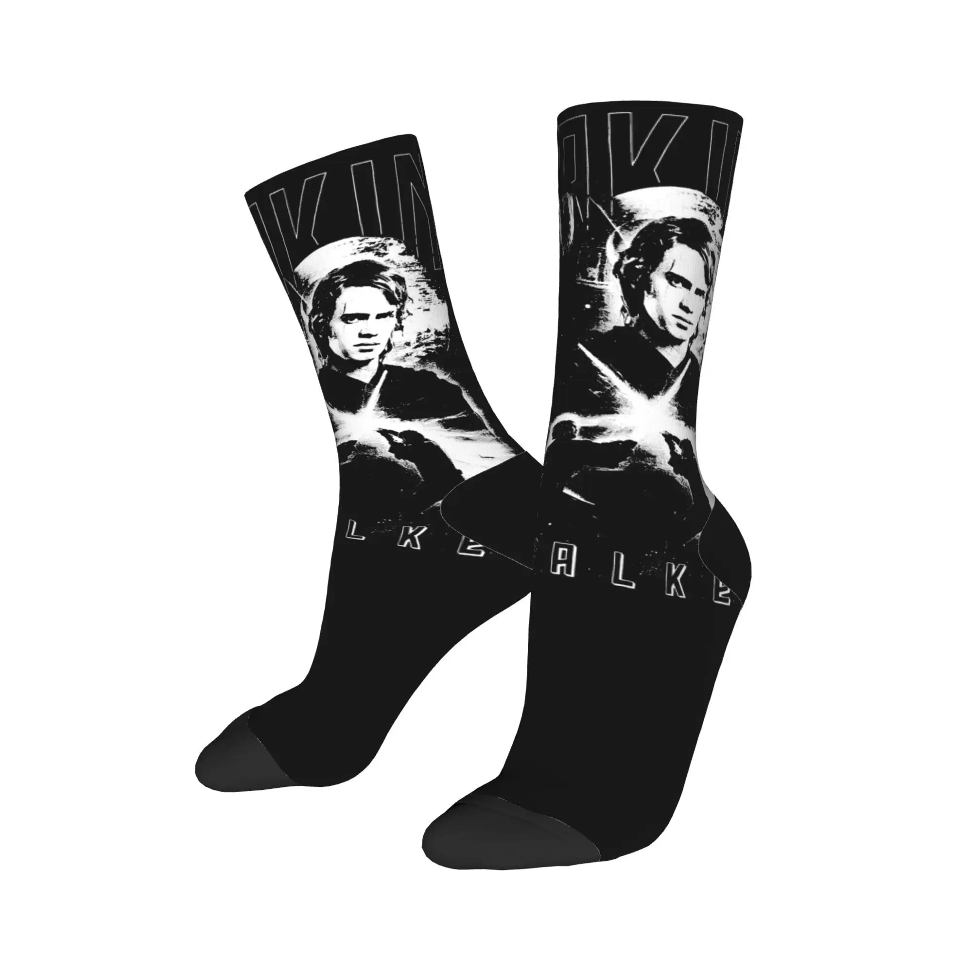 

Носки Anakin Skywalker, мужские и женские модные носки из полиэстера, сумасшедшие весенне-летние, осенне-зимние средние носки-трубы, подарок