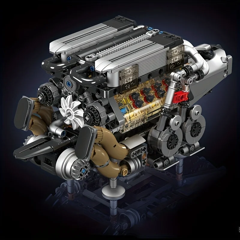 

1006pcs Super Sports Car W16 Engine Model Building Blocks Set - Perfect for Collectors & Desktop Decor, Ideal Gift for Holidays