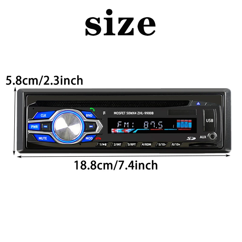 Stereo Car Handfree Autoradio BT Audio Radio 5014 Car-styling Wireless Remote Control 1 Din 12V Car DVD CD Player Vehicle MP3