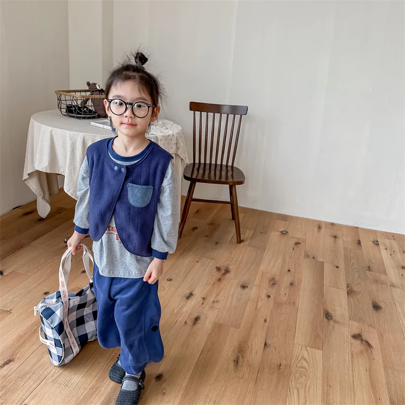 

Childrens Vest 2026 Spring New Korean Version Layered Casual Daily Fashionable Versatile Shoulder