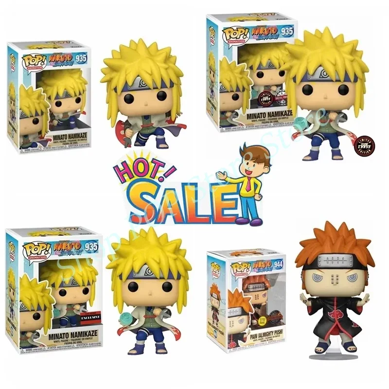 FUNKO POP NEW Arrival Naruto Minato Namikaze #935 Pain #944 PVC Action Figure Cartoon Toys Model Collection for Kids