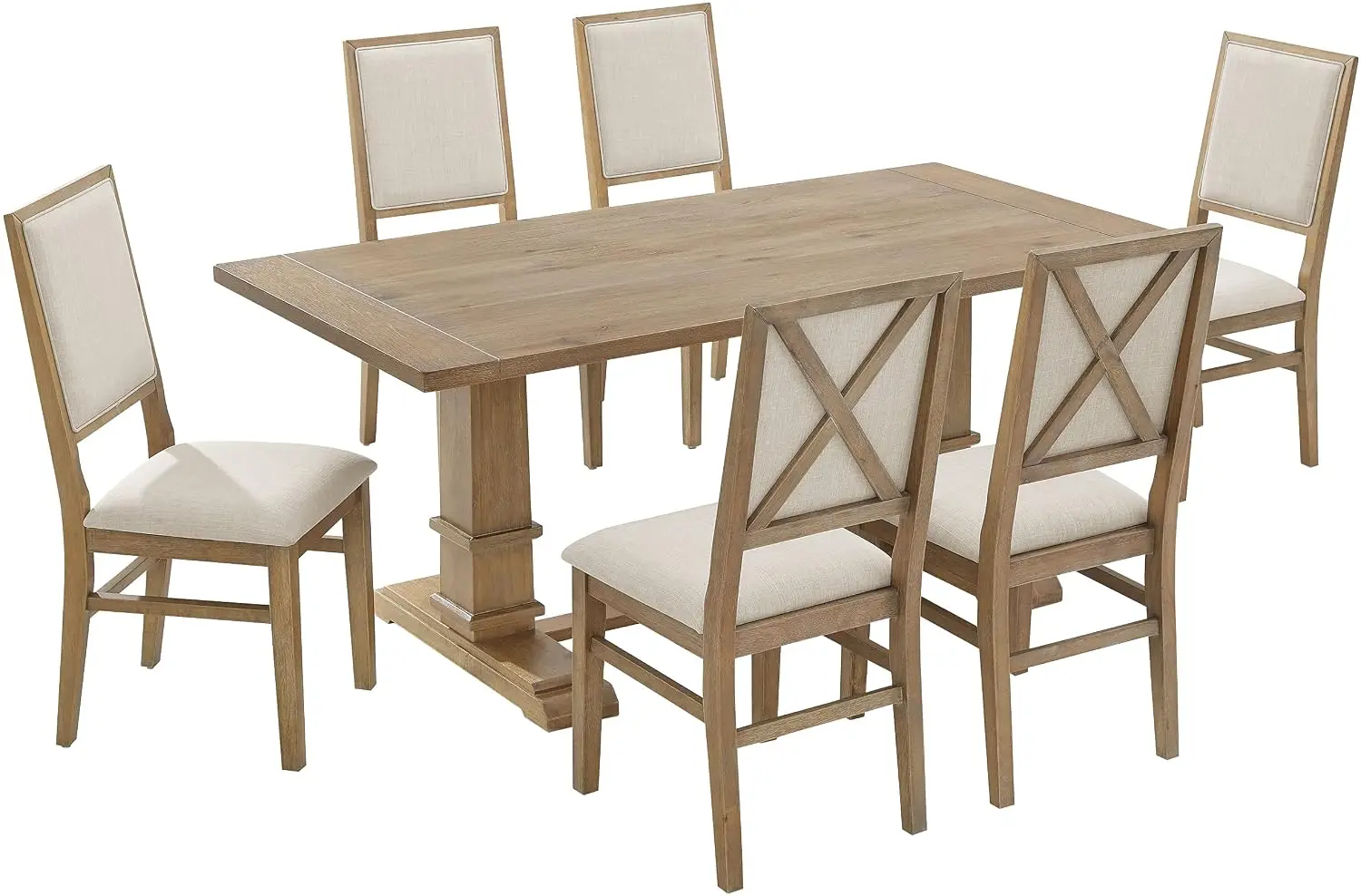 Joanna 7-Piece Dining Set, Upholstered Chairs