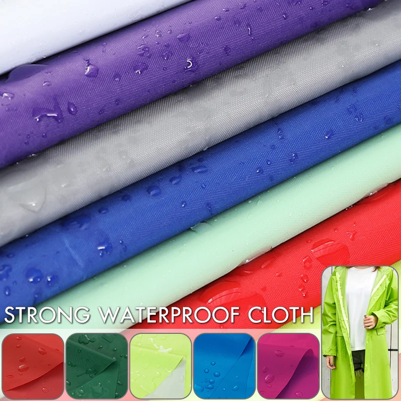 Waterproof Sunscreen Shading Rain Fabric Thin PVC Rain Cloth Fabric For Diy Sewing Raincoat Apron Canopy Shower Curtain