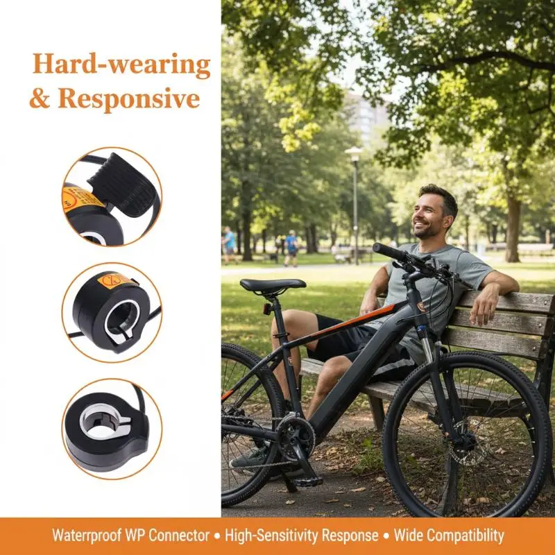1Pcs 130X Speed Connector Waterproof Thumb Throttle For Electric Scooter E-Bike Replacement Repair Parts
