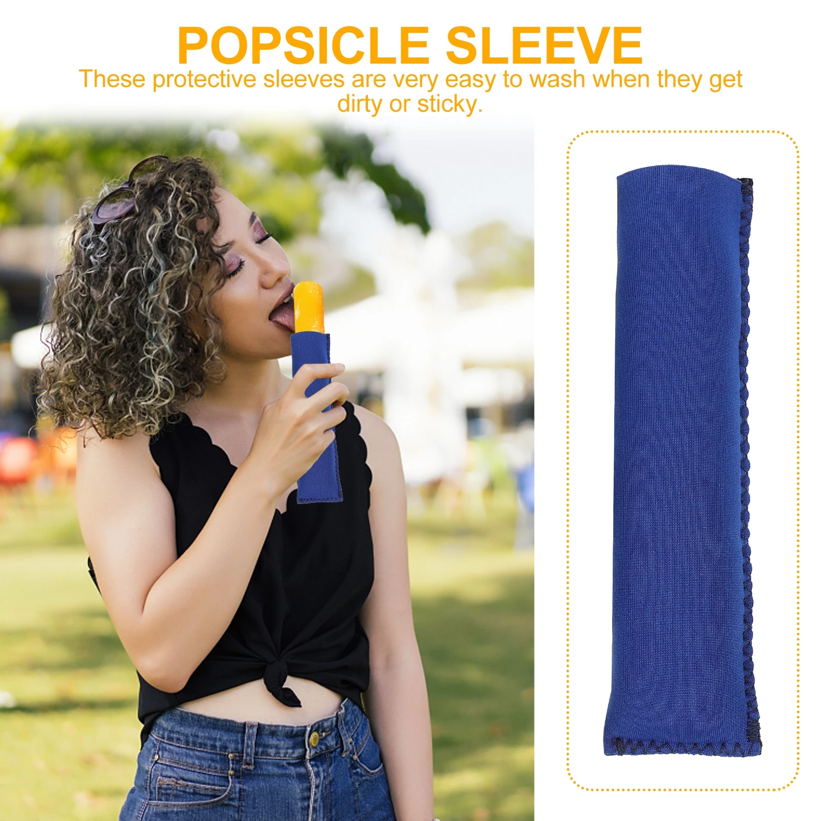 

5 Pcs Popsicle Protective Cover Neoprene Reusable Holders Ice Popsicles Bags