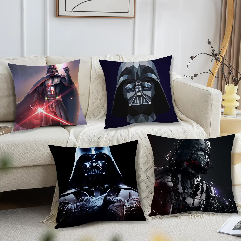 Funda de cojín clásica D-Darth V-Vader S-Star W-Wars para almohada, decoración de sofá, hogar, coche, habitación, oficina, simplicidad nórdica