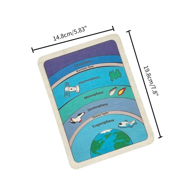 어린이 직소 퍼즐 장난감 조기 교육 장난감 직소 퍼즐 장난감 지구 대기 구조 유아를위한 학습 장난감