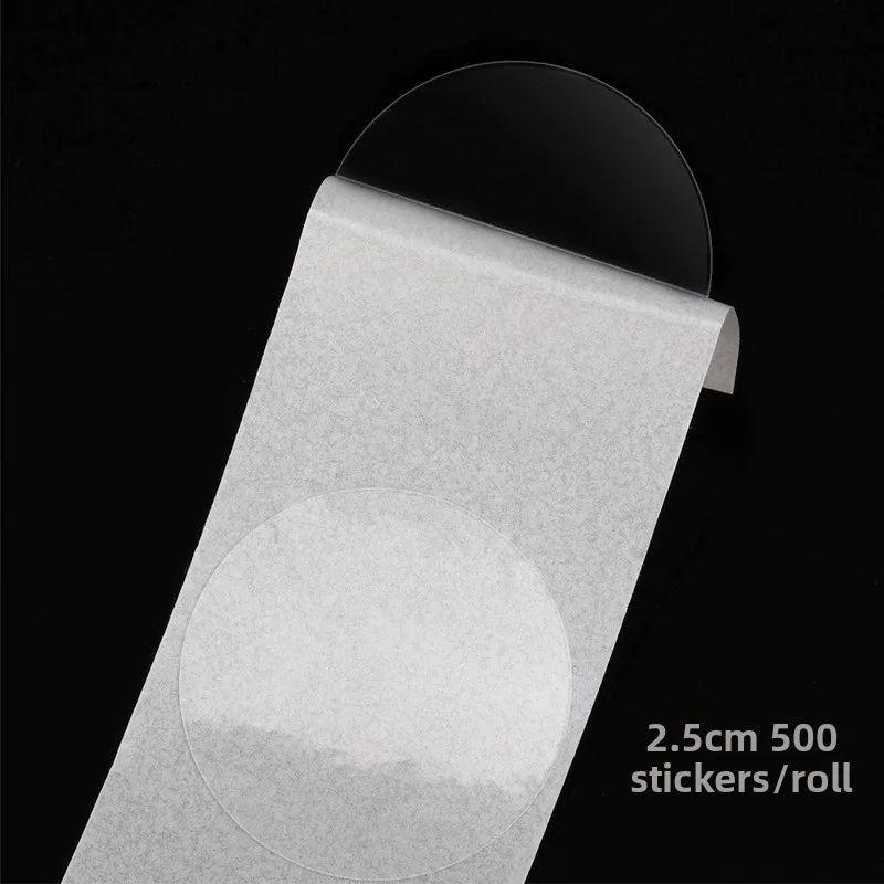 

1 Roll Transparent Waterproof Seals - 20mm Round Adhesive Stickers for Patch Squishy Pouch
