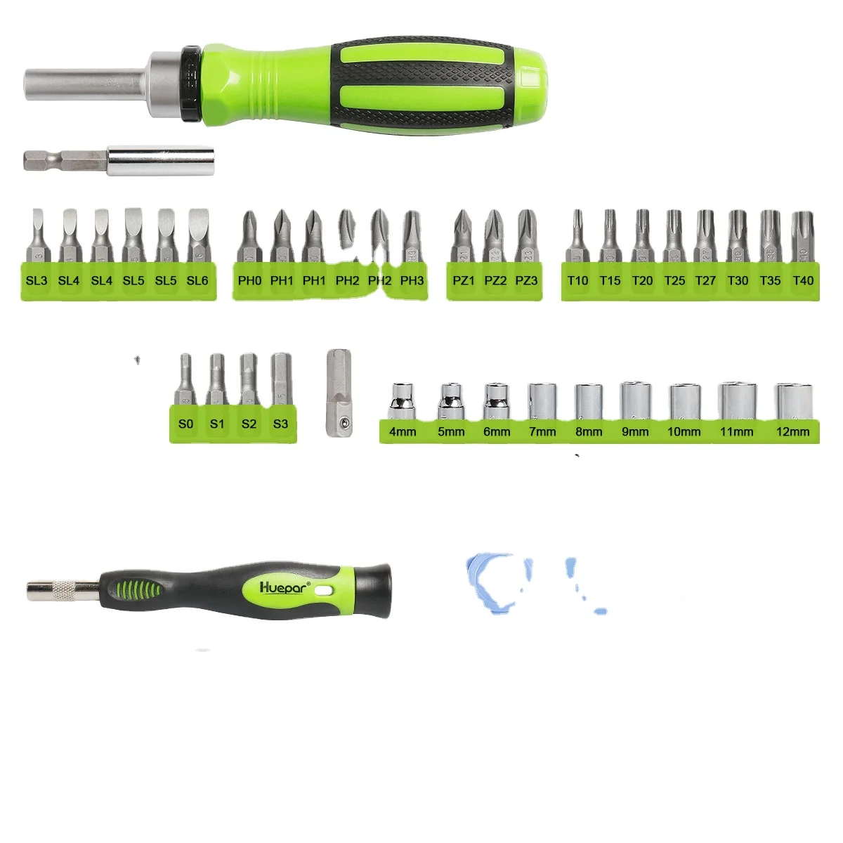 Hot Selling Huepar SD 65 Magnetic Screwdriver Ratchet Set 65 in 1Sockets Repair Tool Kit