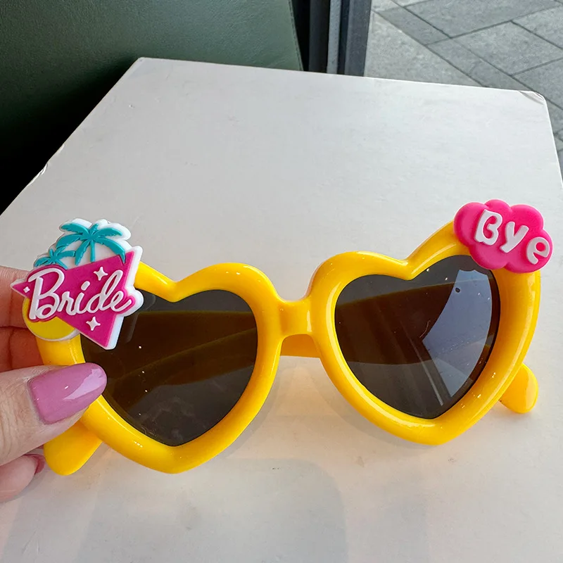 Kawaii Pink Girls Barbie Sunglasses Birthday Photo Prop Glasses Cute Cartoon Heart-shaped Princess Sunglasses Kids Gifts