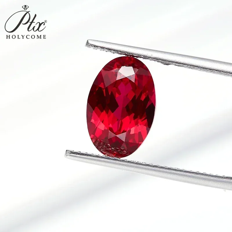 Grown Ruby Brilliant Oval Cut Hot Sale Natural Lab  VVS1 AGL Certificated Diamond Beads  Jewelry Making Charms