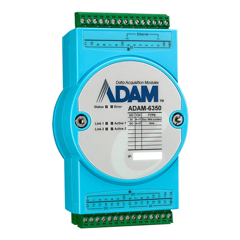 Advantech ADAM 6350 IoT OPC UA Ethernet I/O — модуль удаленного ввода-вывода DI/O