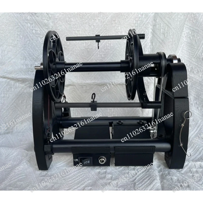 

12V Adjustable Speed Display Mini Electric Spinning Wheel, 800RPM Wool Fiber Cotton Yarn Twisting Machine