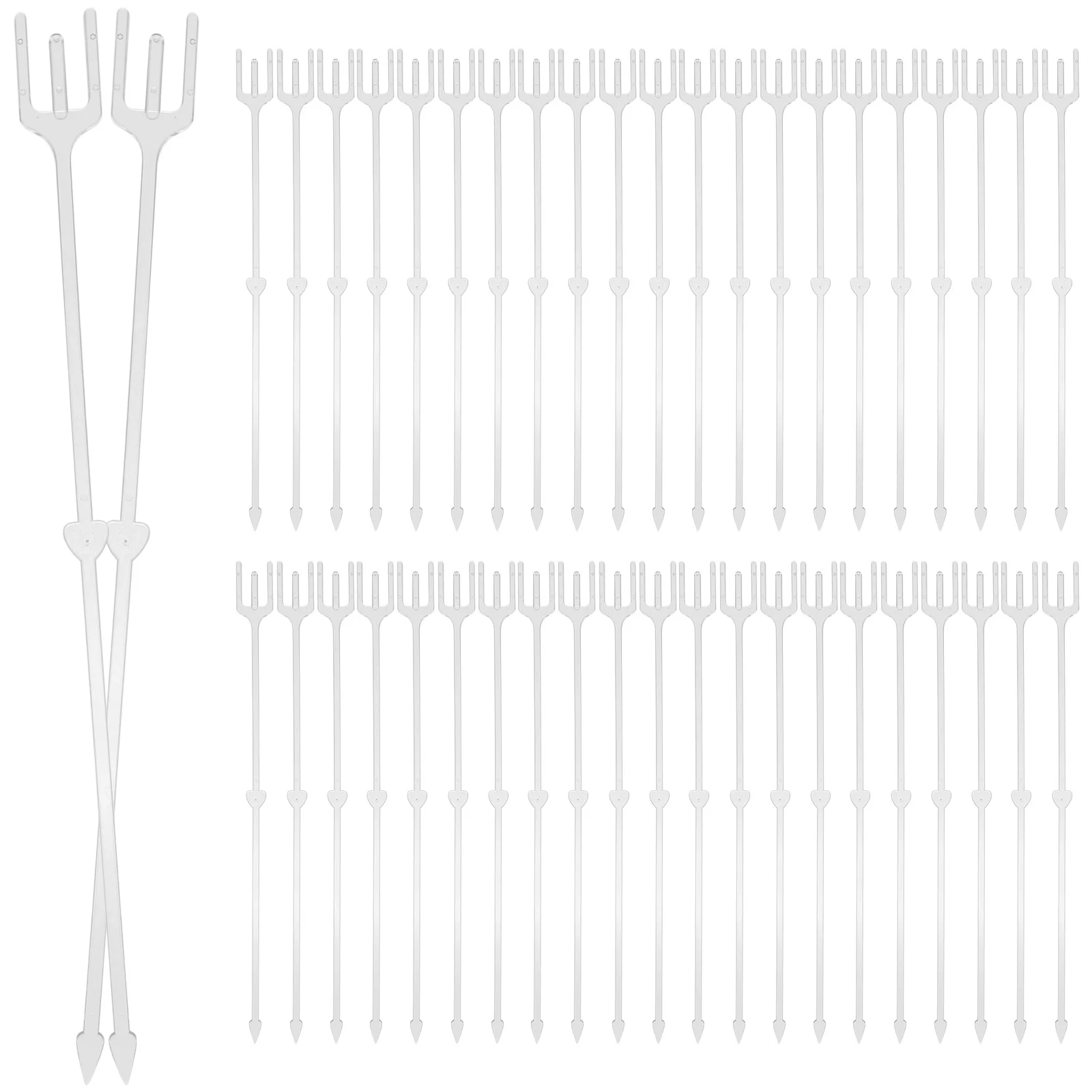 

Clear PP Card Holders Floral Picks Stick Supplies Firmly Hold Gifts Flower Arrangements Plastic Boutine Picks Ideal Valentine