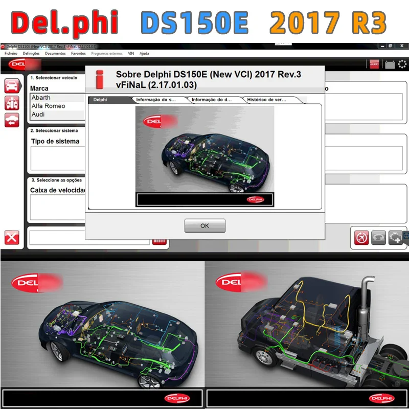 Hot sell Delphis 2017.R3 with Keygen for Del-phi Diagnostic Software with for Cars Trucks DS150E multilanguage sofware download