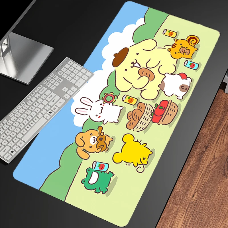 Mouse pad pompompurin e-sports jogadores kawaii gamer tapete de mesa de computador moderno teclado portátil tapete xxl gaming mousepad