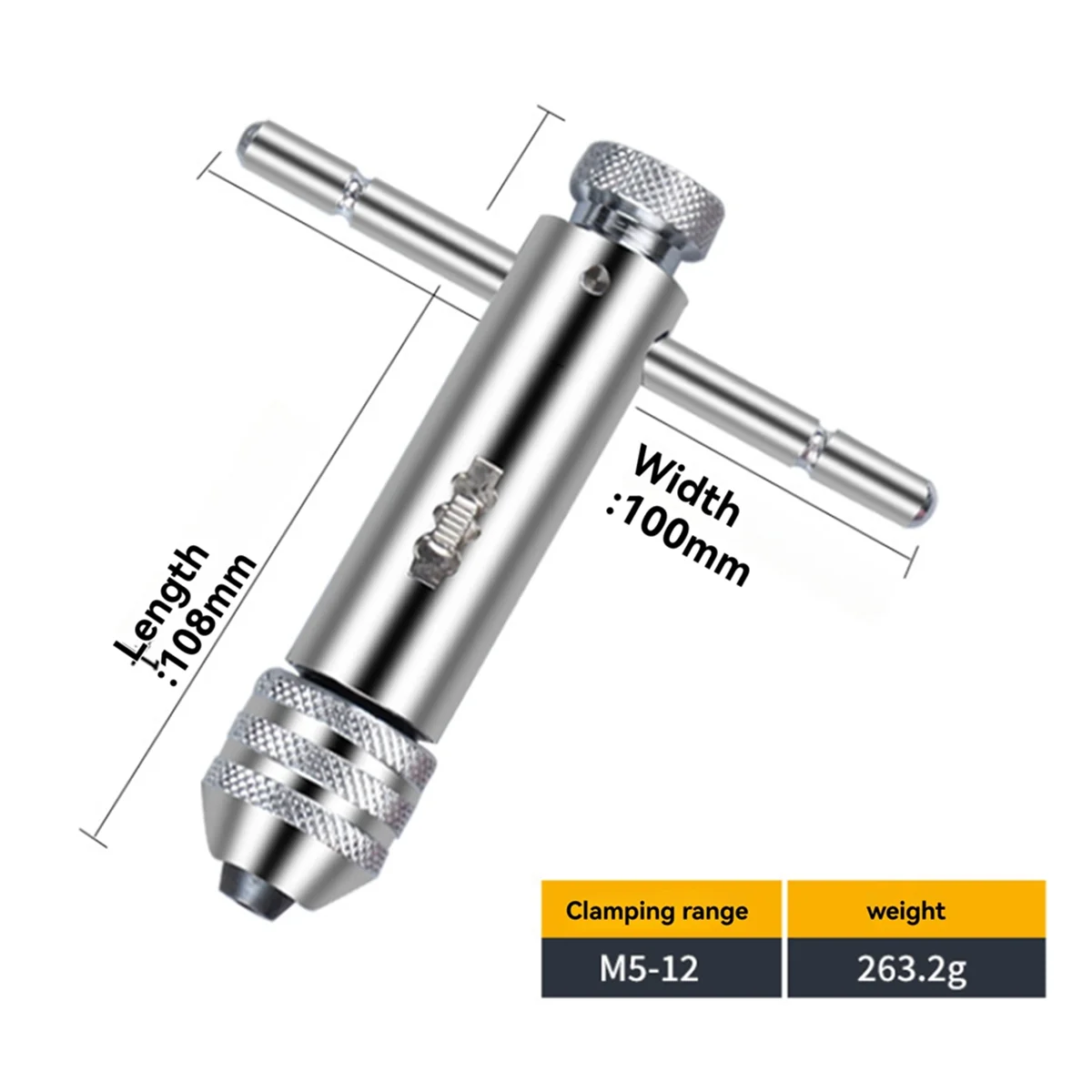

Y31A M5-12 Регулируемый ключ для метчика с храповым механизмом Ключ для метчика T-Tap Развертка Инструмент для нарезания резьбы
