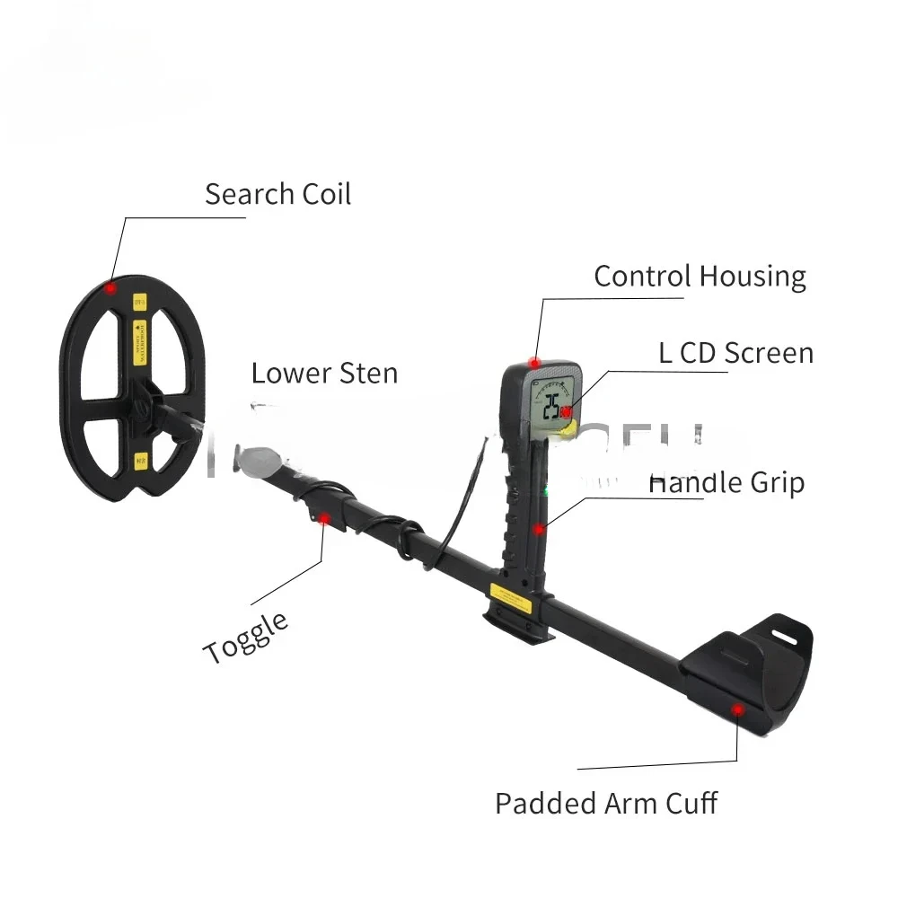 Professional Underground Metal Detector 10M Depth with Waterproof Search Coil for Treasure Hunter and Gold