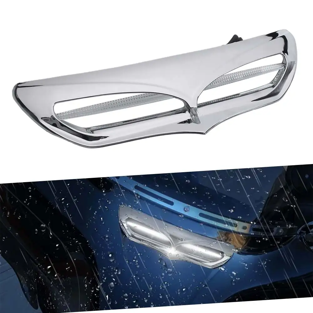 

Для Harley Electra Street Ultra Limited FLHT FLHX FLHTK 2014-2019: 1 шт. передняя накладка на обтекатель Batwing с вентиляционным отверстием и светодиодной подсветкой