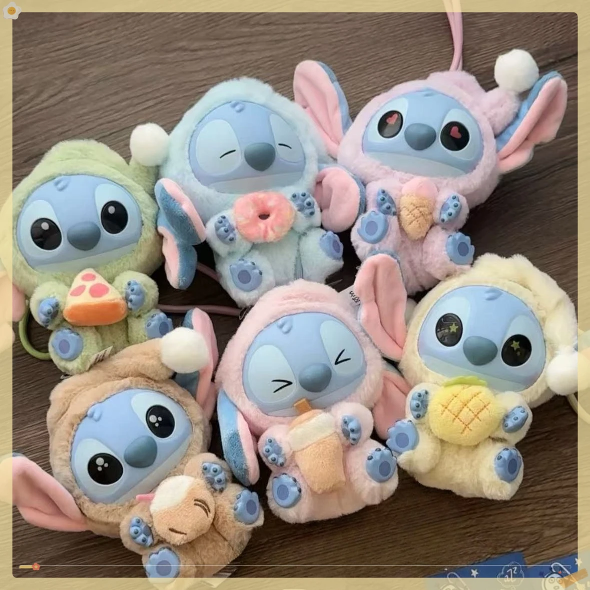 

New Stitch Blind Box Eat Some Thing Before Sleep Series Vinyl Pendant Cute Doll Plush Doll Keychain Surprise Festival Gift