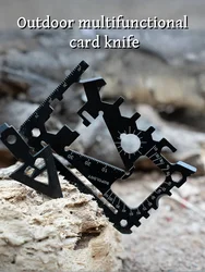 18 in1 Pocket Tool Multifunction Outdoor Bottle Survive Gear Card Multi Multipurpose Gadget Camping Opener Wallet Kit