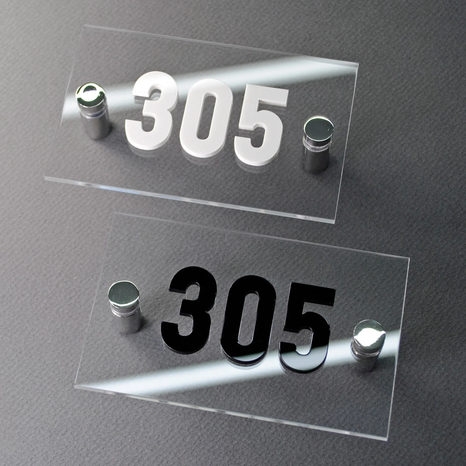 Transparent Acrylic Number Modern Door Plates Shop Sign Customized Personal Number Office Home Flats Restaurant with Floating