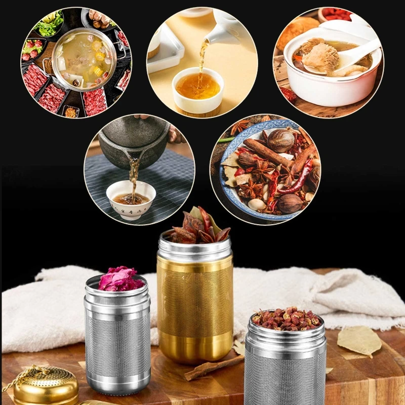 Seasoning Spice ball Basket 304 tea ball stainless steel flavor Bag Hot pot taste Halogen box Bag Soup Taste Box strainer basket