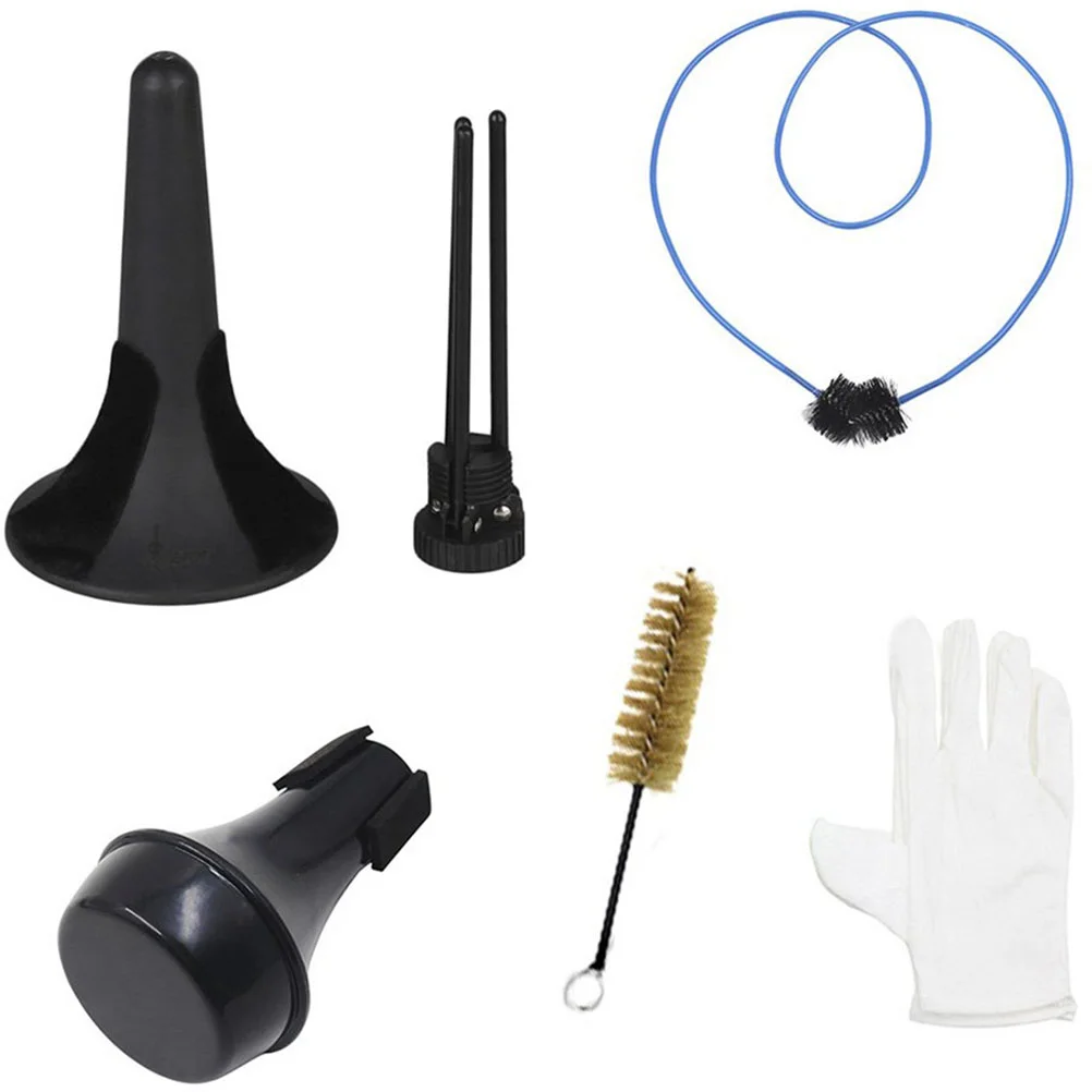 

Toy Small Cleaning Kit Instruments Portable Trumpet Holder Music Valve Oil Metal Valves Casing Brush