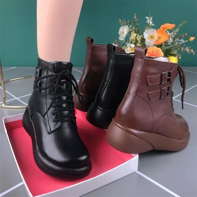 Bottes de rinçage rétro pour femmes, style anglais, mode pour femmes, automne, hiver, nouveau, 2023