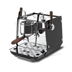 Máquina de café expresso doméstica/comercial 0,5l + 1l boliers controle de temperatura pid conectar fonte de água externa tela led 2400w