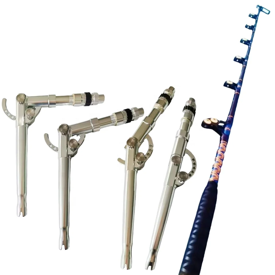 Fishing Rod Bent Butt #2 #4  Adjustable Bent Butt New Adjustable Aluminium Trolling Rod Butt Bent