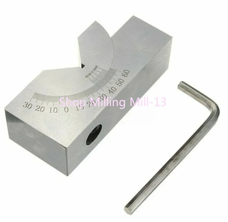 High Quality KP30 Milling Precision 90Celsius Adjustable Angle V Block 0-60Celsius Vice Grip Hold Clamp CNC Milling Machine