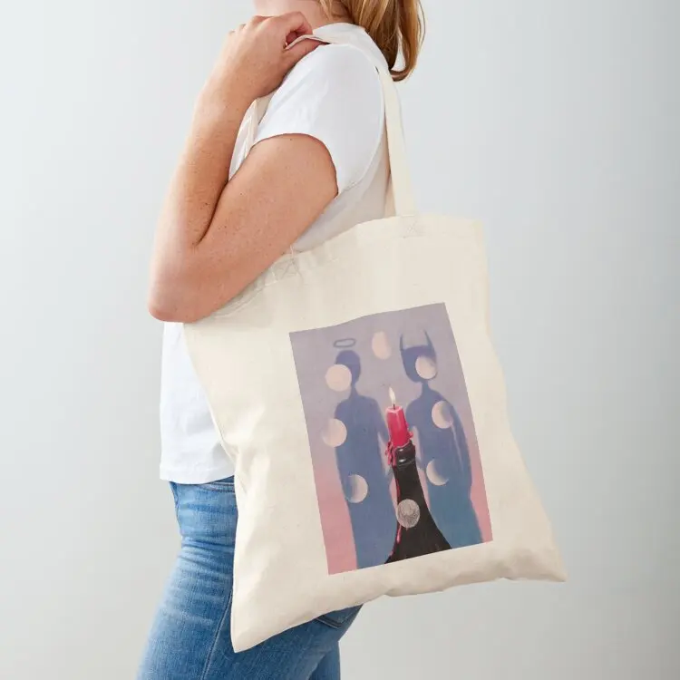 Angel and Evil are friends too Tote Bag custom fabric bag cute tote bag Eco foldable reusable