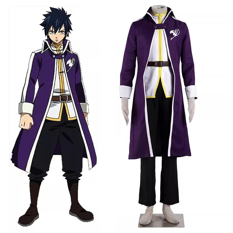 

Gray Fullbuster Cosplay Costumes Anime Fairy Tail Guild Uniform Halloween Carnival Party Suit For Men Women