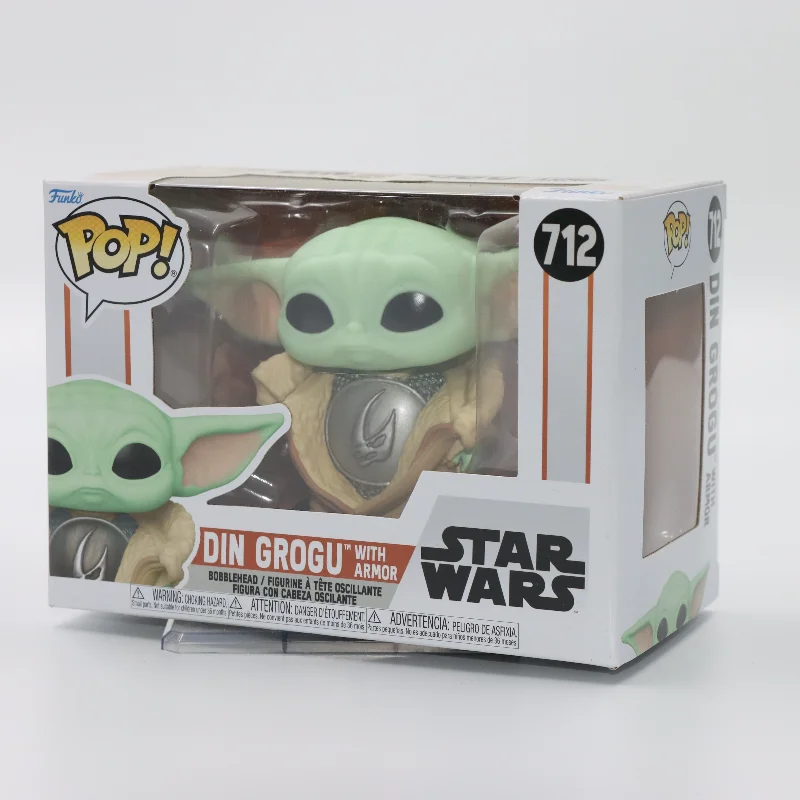 

Original Funko Pop Star Wars Din Grogu With Armor #712 Action Figure Q-Version Collectible Vinyl Figure Doll Model Toy Gift
