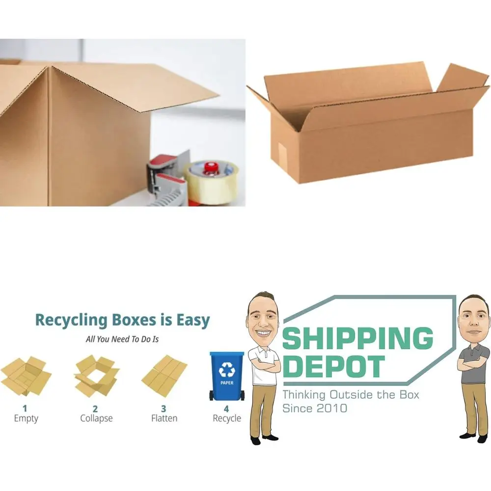 

Набор из 100 гофрокартонных коробок 12x4x4 для доставки, упаковки и переезда