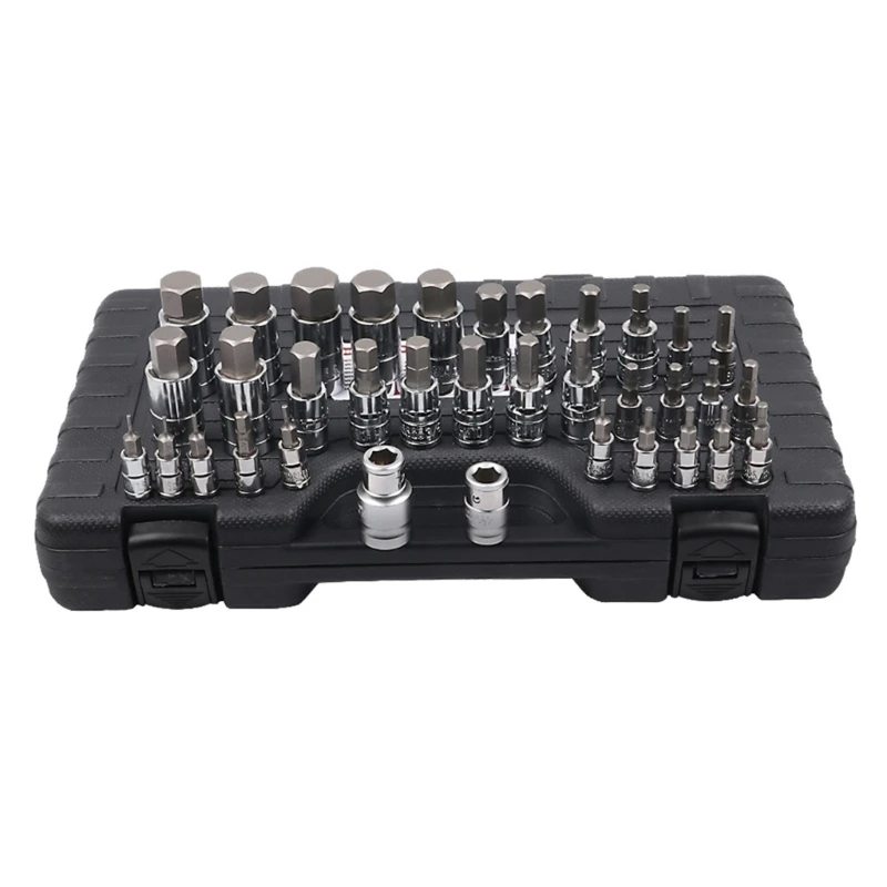 36Pcs 1/4 3/8 inch Metric Socket Impact Wrench Socket Head Adapter Spanners Converters Impact Bit Socket