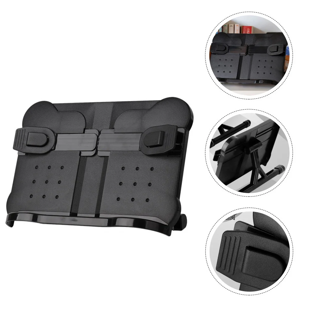 

1pc Book Stand For Students Reading Rack Adjustable Books Holder Hands-Free Book Rest Rack Anti-Slip Silicone Pad Abs