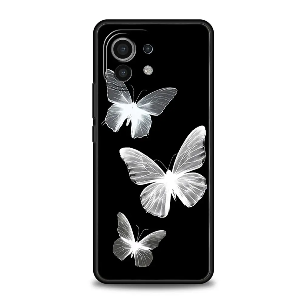 Phone Case For Xiaomi Mi 15 14 13 12 11 Lite 14T 13T 12T 11T Pro Poco X6 X5 M3 X3 Pro F5 F4 Cover Gothic Style Black Lip