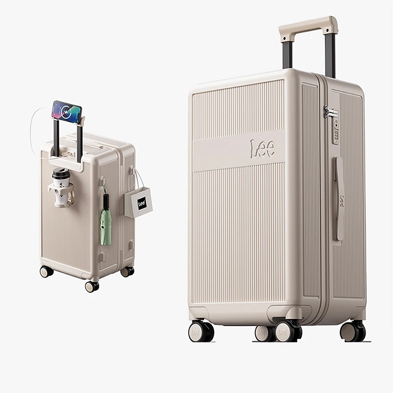 

Новый многофункциональный чемодан-тележка большой вместимости 2026 года, 24/28 дюймов, с кодовым замком, для студентов, 20-дюймовый чемодан для ручной клади