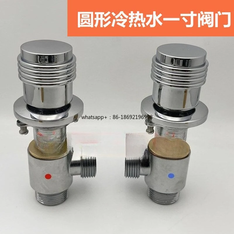 

Self-built Large Bathtub Special Large Flow Waterfall Faucet Hot Spring Bath Hot and Cold Water Switch 6 Minutes 1 Inch Valve
