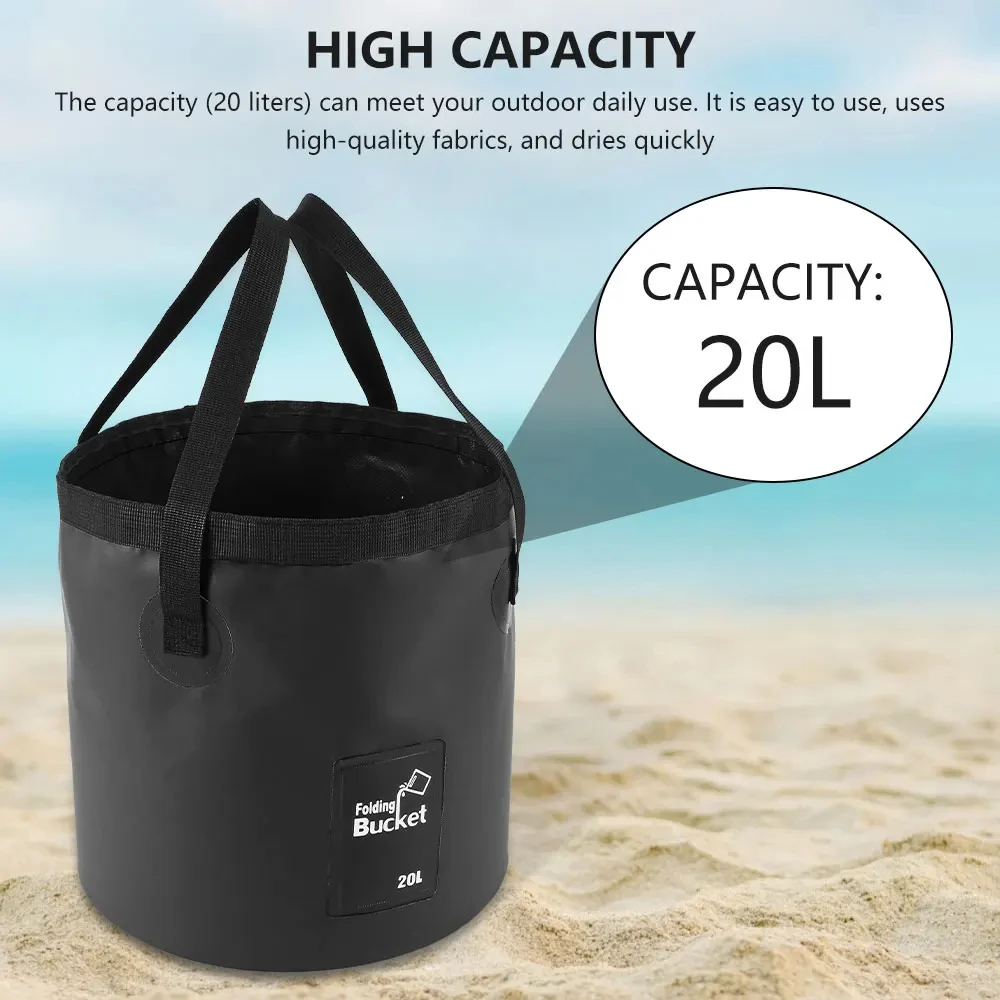 20L Waterproof Water Bags Folding Bucket Portable Outdoor Foldable Bucket Water Container Collapsible Fish Washbasin Bucket