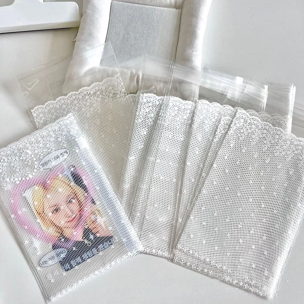 

100/50pcs Lace Star Printed Opp Self-sealing Bags Korea Idol Photocard Dispaly Storage Bags Small Gift Packing Bags Ins Style