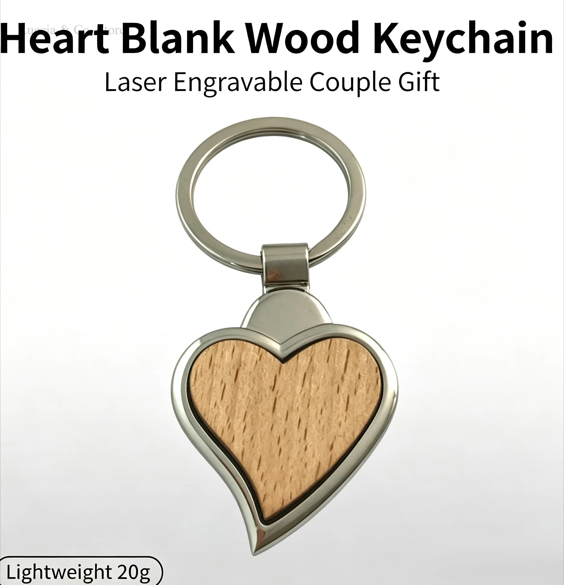 Wood Ring Blank - Porte-clés en bois de hêtre en