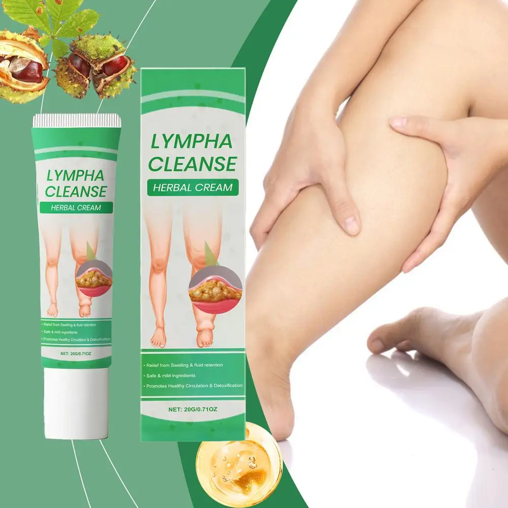 Lymphatic Cleanse Herbal Cream Leg Care Ointment Relieve Swelling Fluid Retention Promote Blood Circulation Detox Body Care