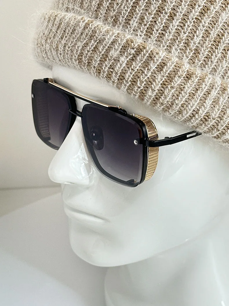 Metall Punk Sonnenbrille Für Männer Vintage Quadratische Mode Gläser 2024 Urlaub Sonnenbrille Frauen Trendy Gafas De Sol Hombre Zonnebril – Detail 13