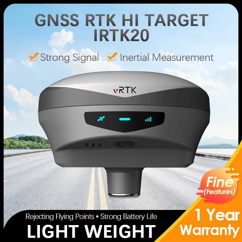 

Hi target iRTK20 Receiver Base and Rover 1408 Channels Survying Equipment RTKs GNSS Handheld GPS Rtk