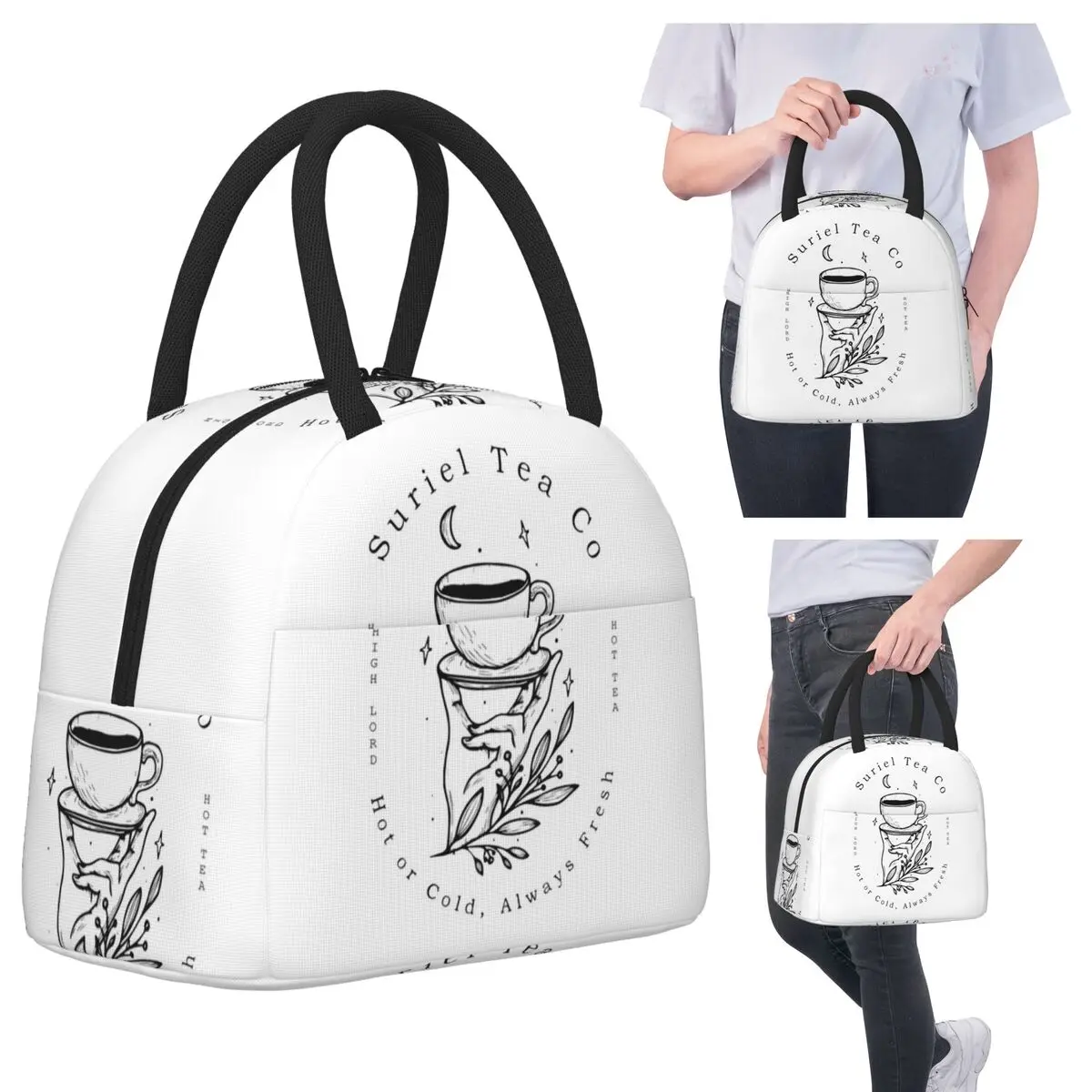 

ACOTAR Suriel Tea Co Insulated Lunch Bag for Women Office Cooler Thermal Food Box Tote Portable Lunch Boxes Container