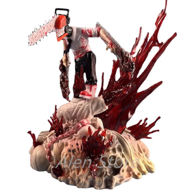 27cm Chainsaw Man Denji Figure Chainsawman Anime Figures Pvc Statue Pochita Action Figurine Copy Model Doll Decoration Toys Gift