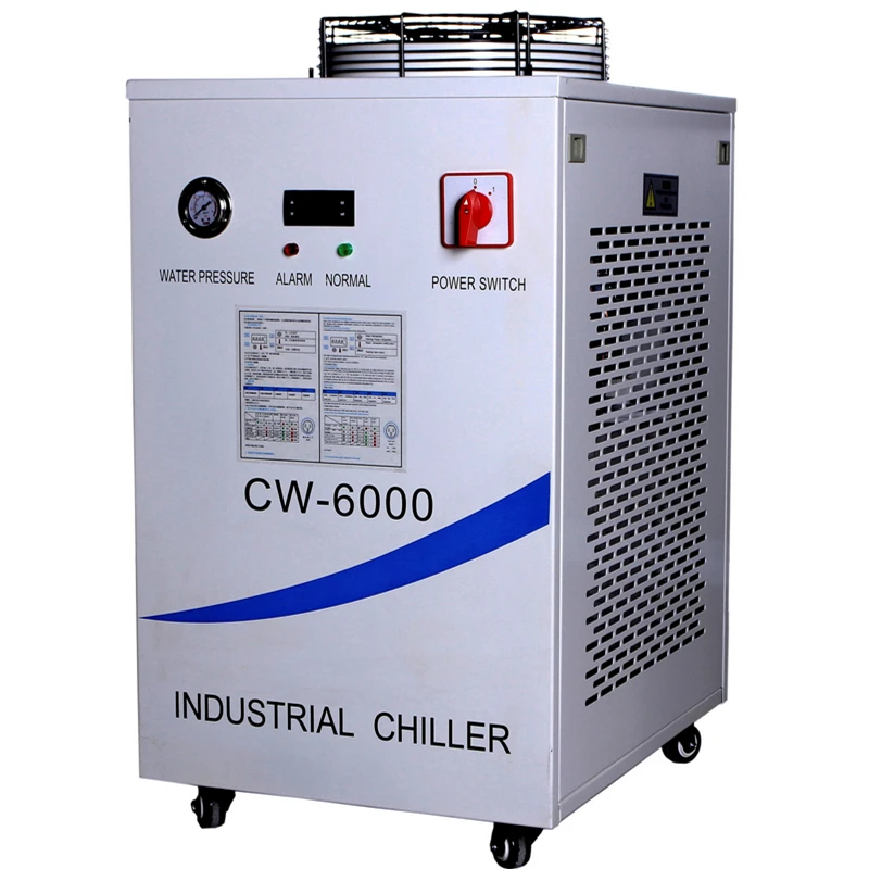 โรงงานโดยตรง Mesin Grafir Laser Chiller CW-6000 C02 CNC เลเซอร์แกะสลัก